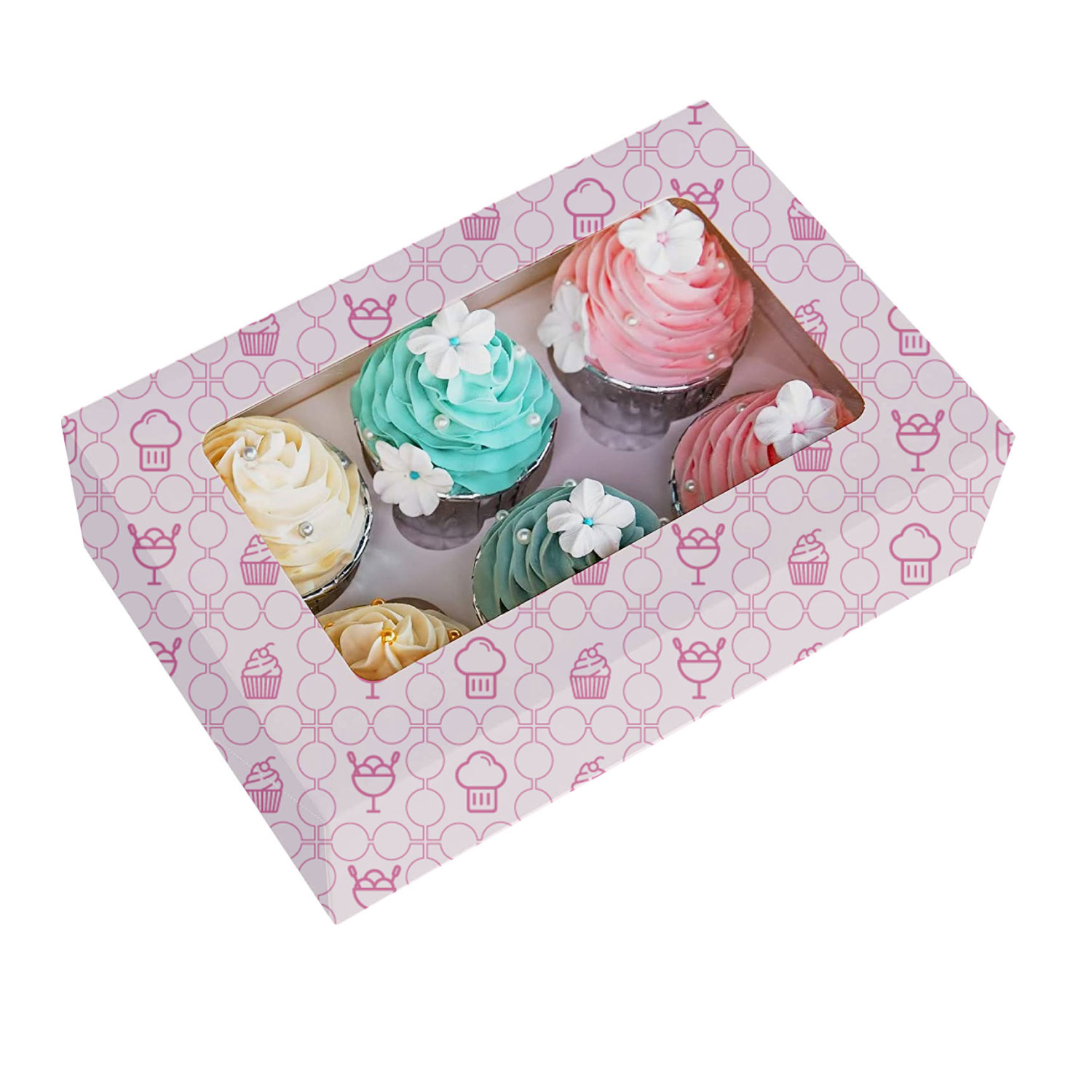 6 Cup Cake Boxes (20 pc pack)